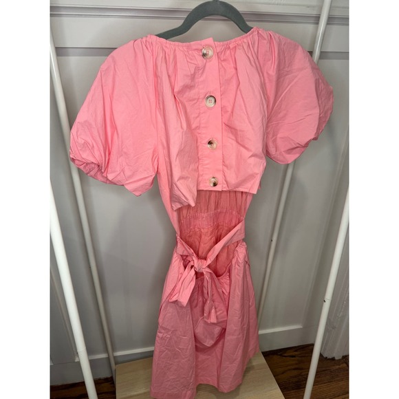 Adelyn Rae Poplin cut out dress in light pink size medium - Picture 4 of 4